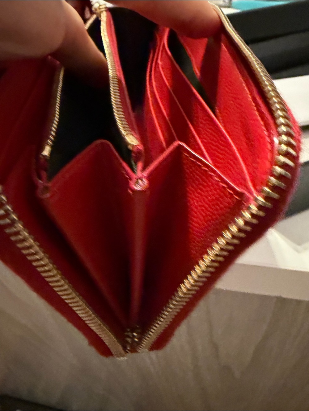 Saint Laurent Red Leather Long Zippy Wallet - Picture 10 of 16